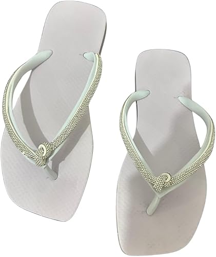 Rasteirinha Feminina com Brilho Strass | Chinelo Flat Confortável Verão | Sandália Casual Elegante para Praia e Dia a Dia