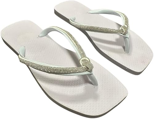 Rasteirinha Feminina com Brilho Strass | Chinelo Flat Confortável Verão | Sandália Casual Elegante para Praia e Dia a Dia